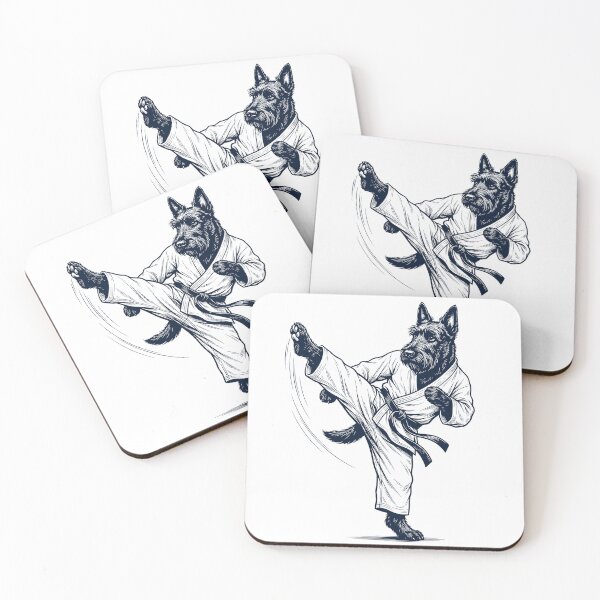 Item preview, Vintage Scottish Terrier Doing Karate Martial Art Dog Lover designed and sold by TerryConnells.