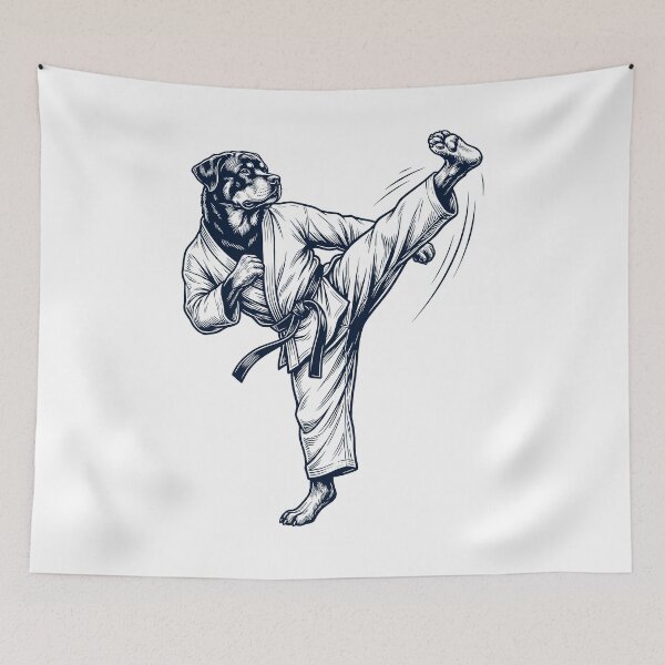Item preview, Vintage Rottweiler Doing Karate Martial Art Dog Lover designed and sold by TerryConnells.