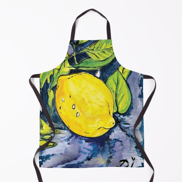 Item preview, Watercolor painting of a fresh lemon - beautiful illustration of a fruit with water drops designed and sold by Dilyana Rumenova - Shantabella.