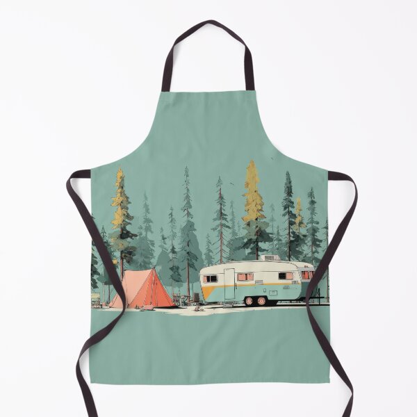 Item preview, Camping near a trailer in the forest designed and sold by anytka.
