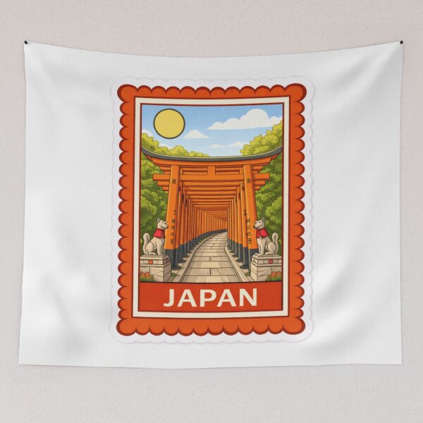 Item preview, Japan Fushimi Inari Torii Travel Stamp Sticker Magnet designed and sold by CLOUTKULT.