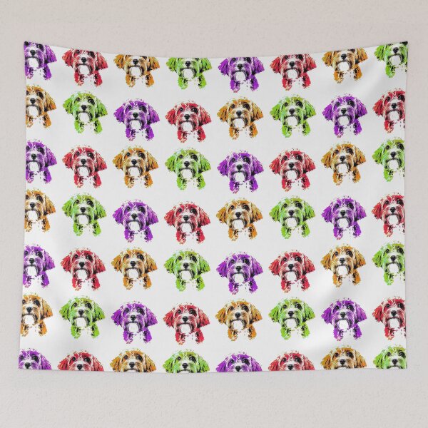 Item preview, Rainbow Funky Dog Design - Crossbreed - Pop Art designed and sold by SadSacDesigns.