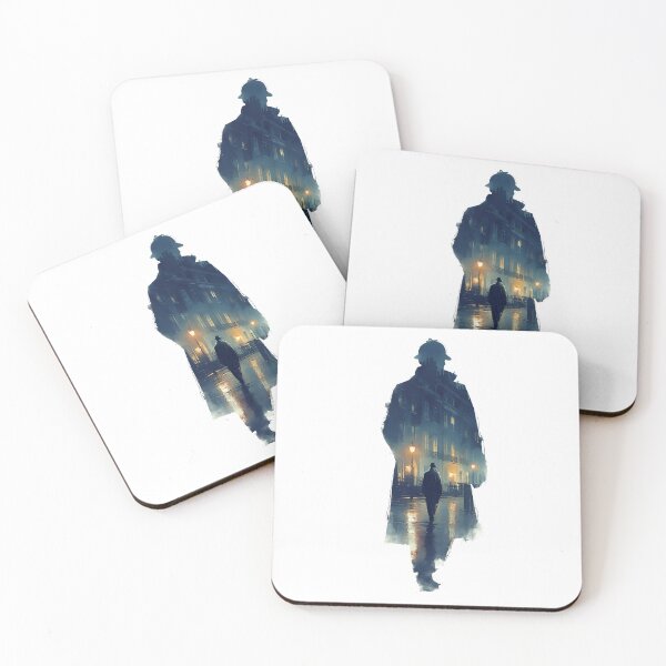 Item preview, Silueta de Misty London Sherlock Holmes Detective Art designed and sold by Fenay Designs.