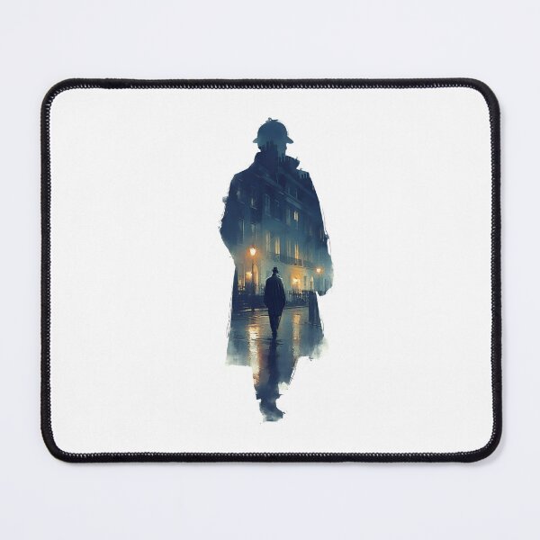 Item preview, Misty London Silhouette Sherlock Holmes Detective Art designed and sold by Fenay Designs.
