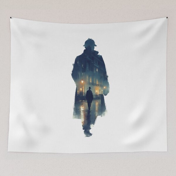 Item preview, Misty London Silhouette Sherlock Holmes Detective Art designed and sold by Fenay Designs.