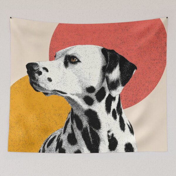 Item preview, Dalmatian dog in simple art style designed and sold by anytka.