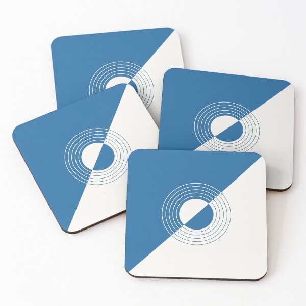 Item preview, The Convergence - Navy Blue and White Geometric Abstract designed and sold by artdocaj.