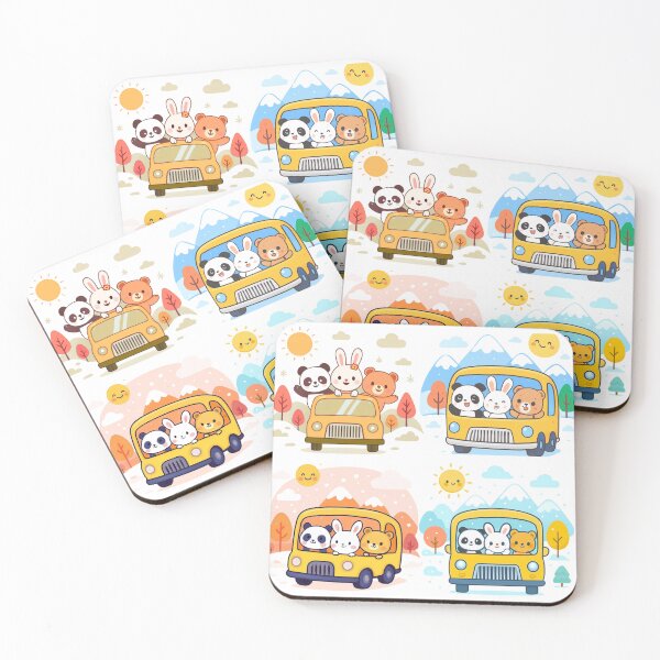 Item preview, Cute Animal Bus Adventure – Kids Cartoon Friends Ride designed and sold by gary44.