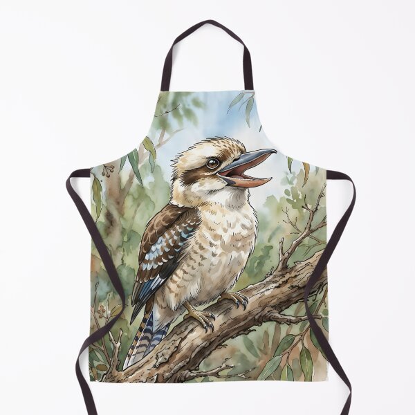 Item preview, Laughing Kookaburra Watercolor Art - Australian Wildlife Bush Illustration designed and sold by RubisLeaf.