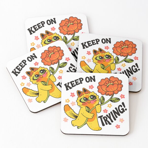 Item preview, Motivational Cat Holding Flower T-Shirt designed and sold by Matinez Pink.