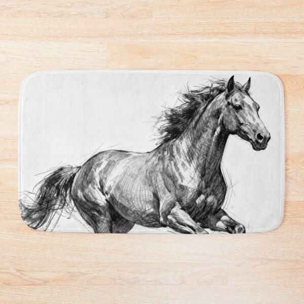 Item preview, Horse running thru a field  drawing designed and sold by T's&such.