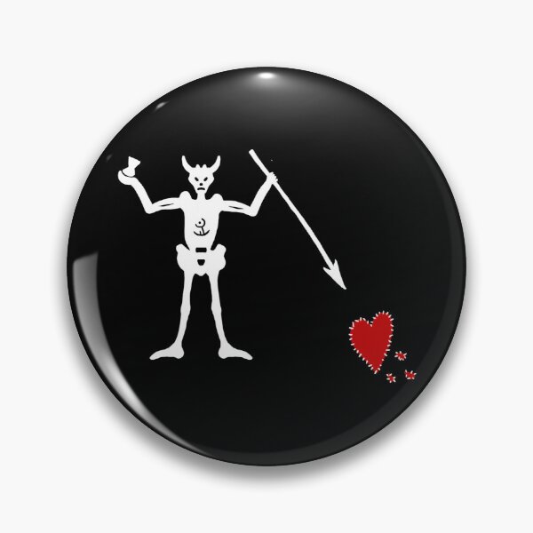Item preview, Brokenhearted pirate flag designed and sold by MmeNonchalance.
