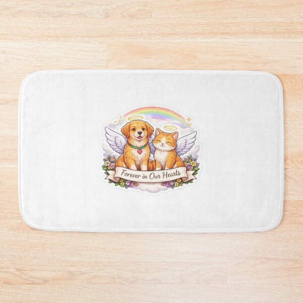 Item preview, Forever in Our Hearts Pet Memorial Sticker | Angel Dog Cat Rainbow Bridge Tribute Design designed and sold by Dasts Cart.