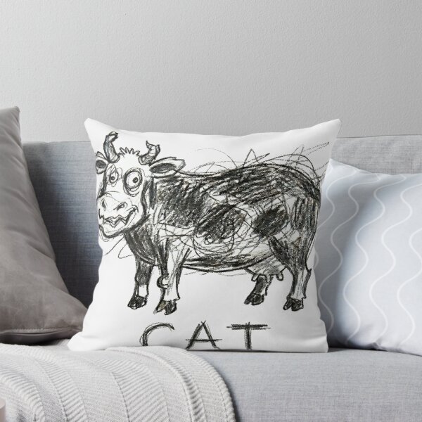 Item preview, Druggy Cow Cat Sketch designed and sold by Maangata Art.