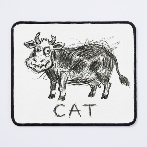 Item preview, Druggy Cow Cat Sketch designed and sold by Maangata Art.