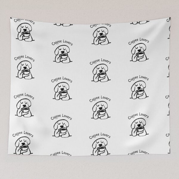 Item preview, Coffee Lover Dog – Cute Dog Drinking Coffee Funny Pet Design designed and sold by gluxdesing.