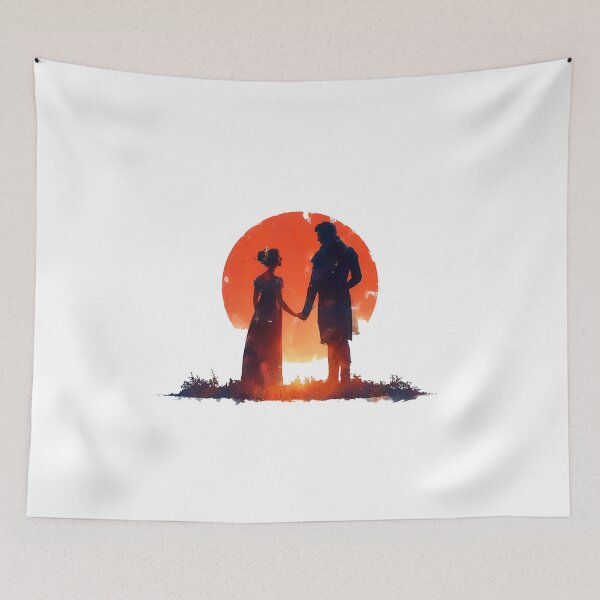 Item preview, Dramatic Sunset Silhouette Pride and Prejudice Romance designed and sold by Fenay Designs.