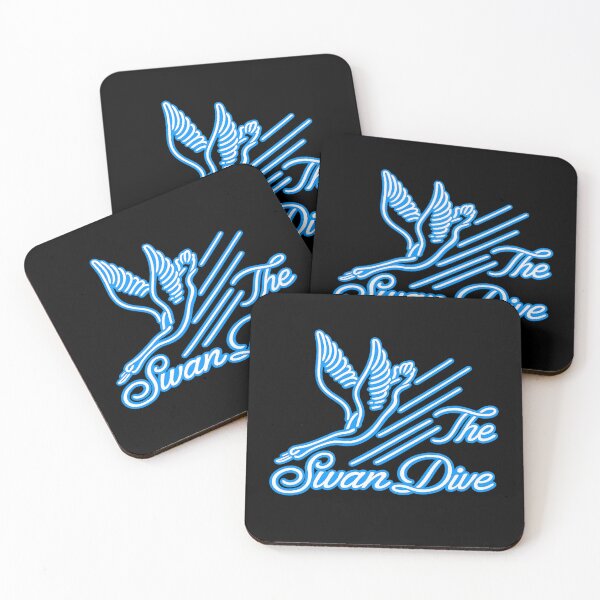 Item preview, The Swan Dive Neon Logo – Retro Electric Blue Dive Sign designed and sold by gahteeriffico.