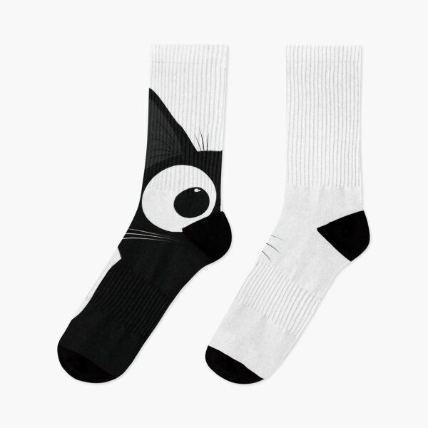 Item preview, Black Cat Large Eyes Minimalistic Art designed and sold by GrinGalore.