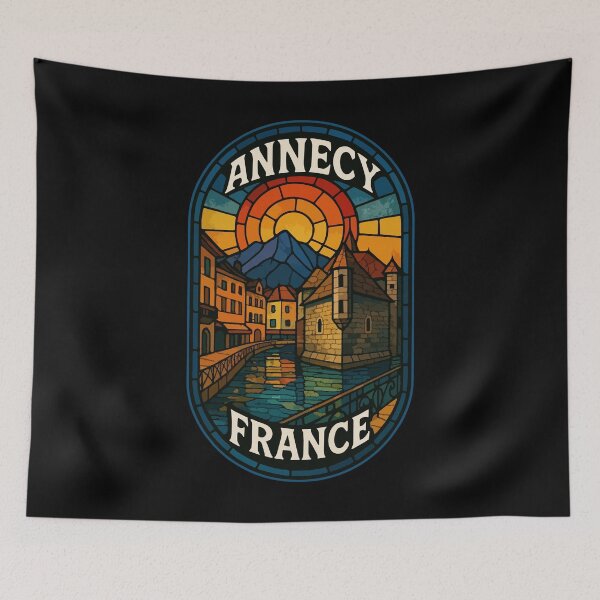 Item preview, Annecy France Europe Stained Glass Art designed and sold by TomFrontierArt.