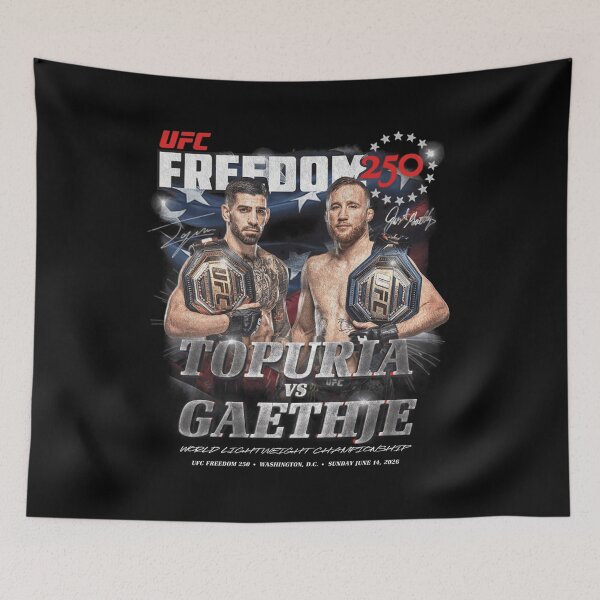 Item preview, Ilia Topuria Vs Justin Gaethje UFC Freedom 250 designed and sold by JeyVel.