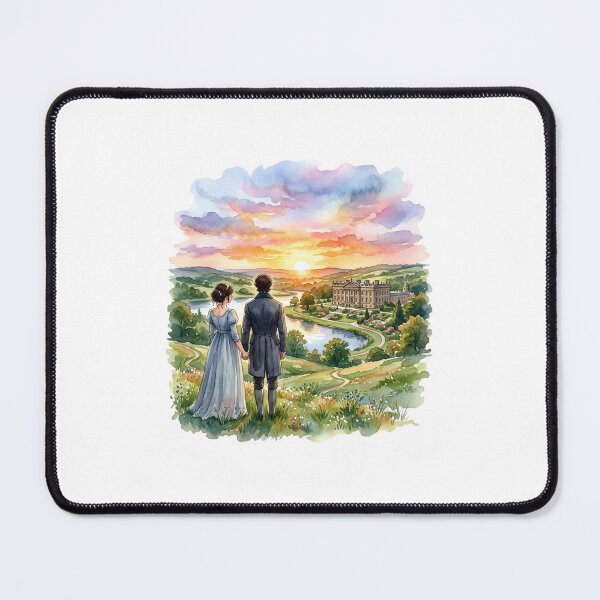 Item preview, Pastel Sunset Pemberley Pride and Prejudice Watercolor designed and sold by Fenay Designs.