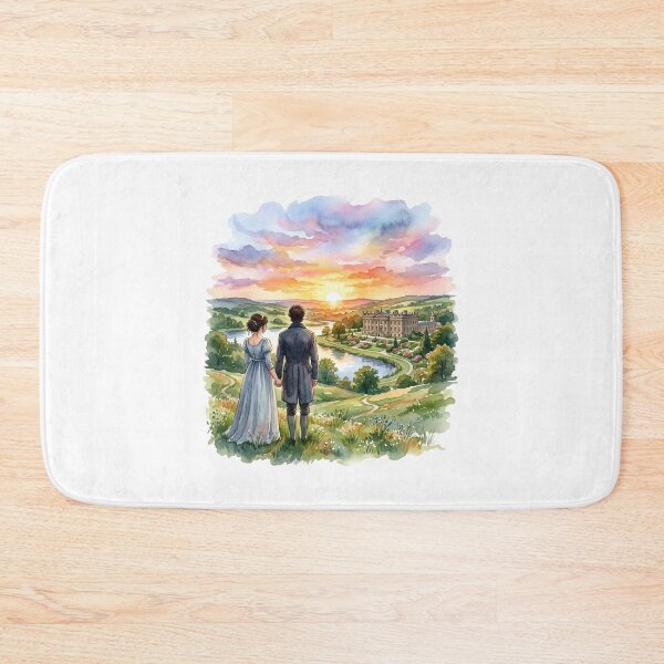 Item preview, Pastel Sunset Pemberley Pride and Prejudice Watercolor designed and sold by Fenay Designs.