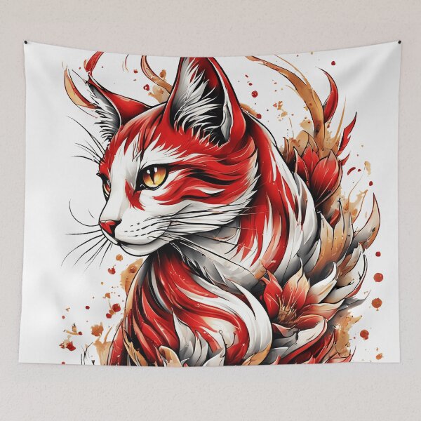 Item preview, red wild cat designed and sold by aliraweb.