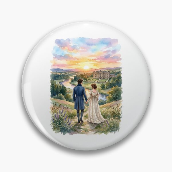 Item preview, Watercolor Pemberley Landscape Pride and Prejudice Romance designed and sold by Fenay Designs.