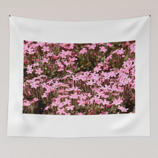 Artikelvorschau, Pink Wildflower Pattern Dense Floral Background Soft Romantic Nature Aesthetic entworfen und verkauft von onubi.