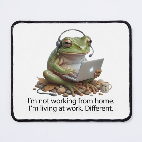 Item preview, Living At Work - Funny Tech Support & Customer Service Frog designed and sold by Arts Paradise.