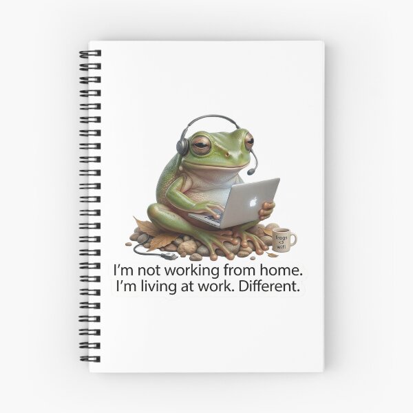 Item preview, Living At Work - Funny Tech Support & Customer Service Frog designed and sold by Arts Paradise.