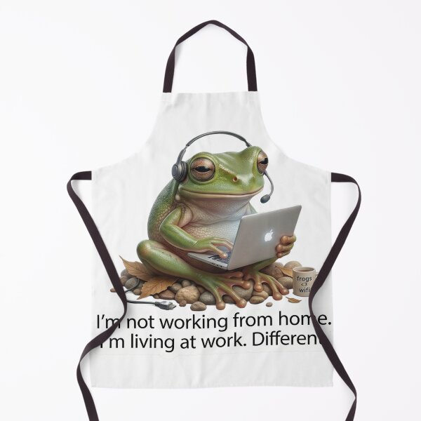 Item preview, Living At Work - Funny Tech Support & Customer Service Frog designed and sold by Arts Paradise.
