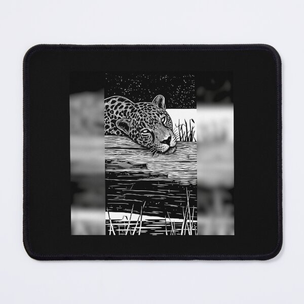 Item preview, Brazilian Pantanal Whispers: A Jaguar Onça Pintada Linocut Collection #6 designed and sold by Helios Be. Lavsh.