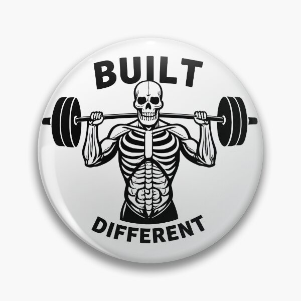 Item preview, Built Different Skeleton Gym Shirt – Hardcore Fitness Barbell Design designed and sold by Kavya Art.