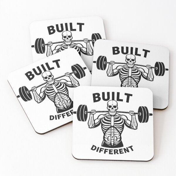 Item preview, Built Different Skeleton Gym Shirt – Hardcore Fitness Barbell Design designed and sold by Kavya Art.