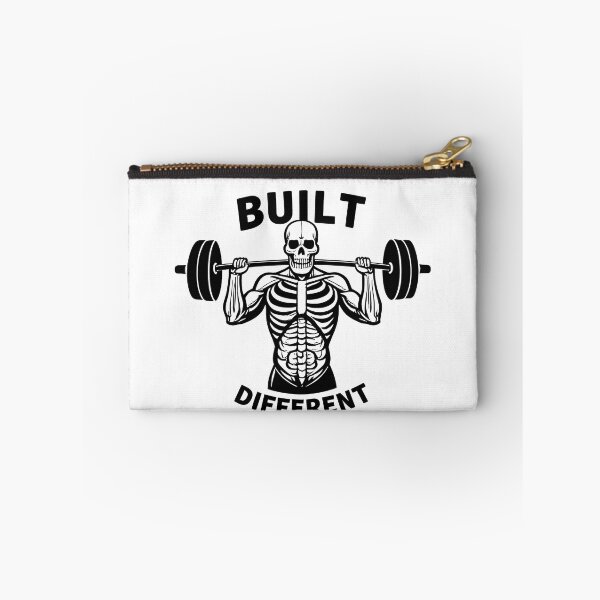 Item preview, Built Different Skeleton Gym Shirt – Hardcore Fitness Barbell Design designed and sold by Kavya Art.