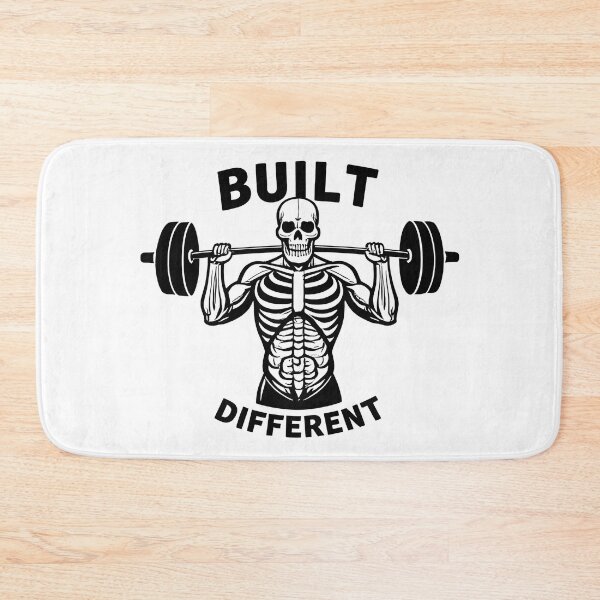Item preview, Built Different Skeleton Gym Shirt – Hardcore Fitness Barbell Design designed and sold by Kavya Art.