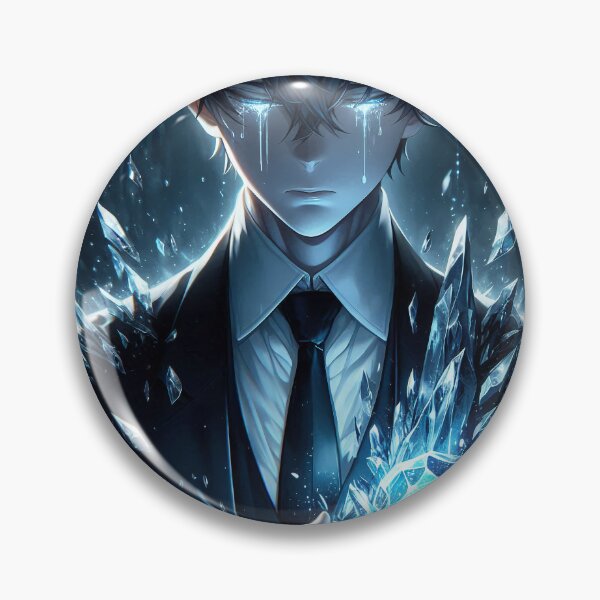 Artikelvorschau, Echos einer zerbrochenen Seele: Melancholischer Anime-Junge mit leuchtenden, gefrorenen Tränen und Kristall entworfen und verkauft von MouradStudio.