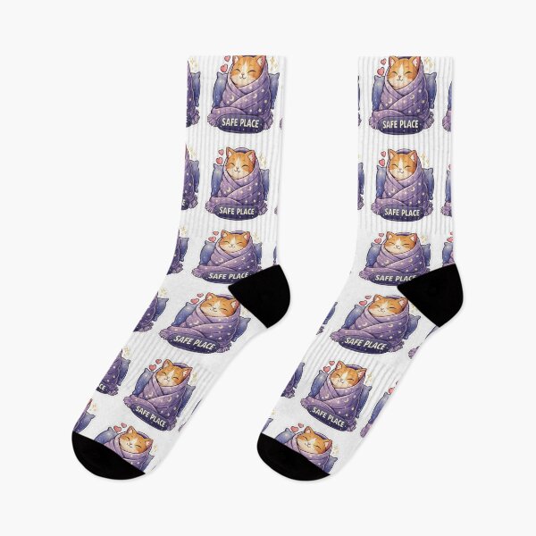 Item preview, Safe Place Cozy Cat Sticker | Cute Comfort Aesthetic Cat Wrapped in Blanket Design designed and sold by Dasts Cart.