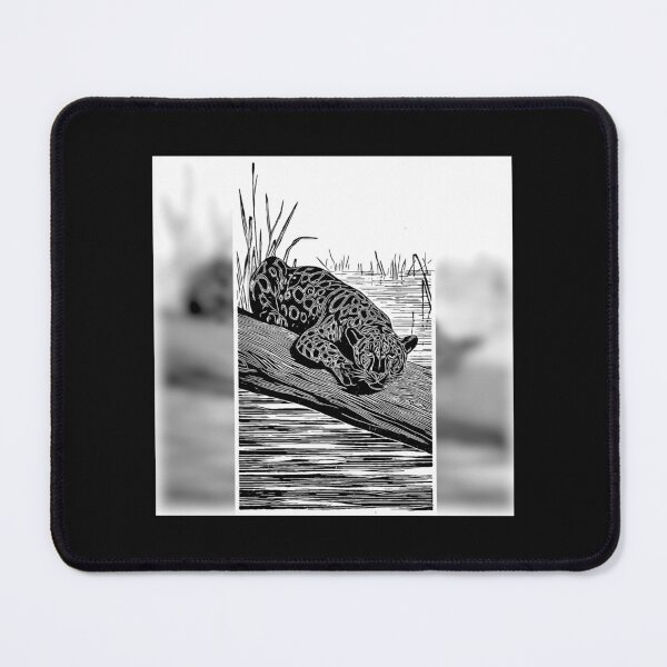 Item preview, Brazilian Pantanal Whispers: A Jaguar Onça Pintada Linocut Collection #7 designed and sold by Helios Be. Lavsh.