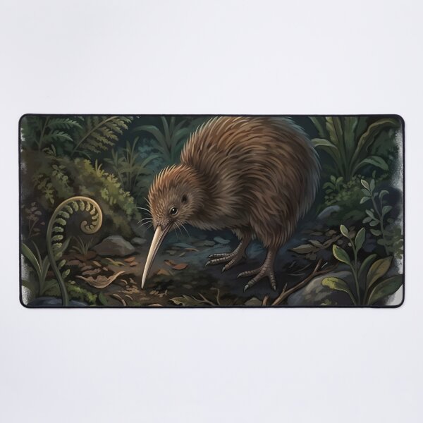 Item preview, Kiwi Bird Nocturnal Forest Art - New Zealand Wildlife designed and sold by RubisLeaf.