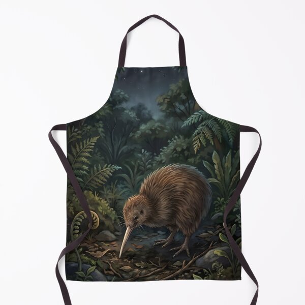 Item preview, Kiwi Bird Nocturnal Forest Art - New Zealand Wildlife designed and sold by RubisLeaf.