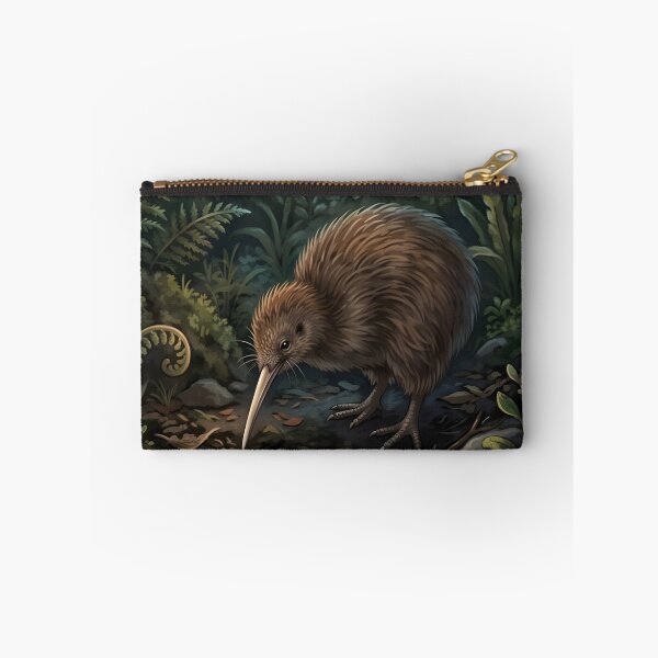 Item preview, Kiwi Bird Nocturnal Forest Art - New Zealand Wildlife designed and sold by RubisLeaf.