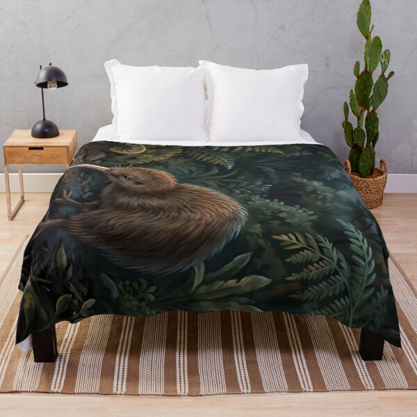 Item preview, Kiwi Bird Nocturnal Forest Art - New Zealand Wildlife designed and sold by RubisLeaf.