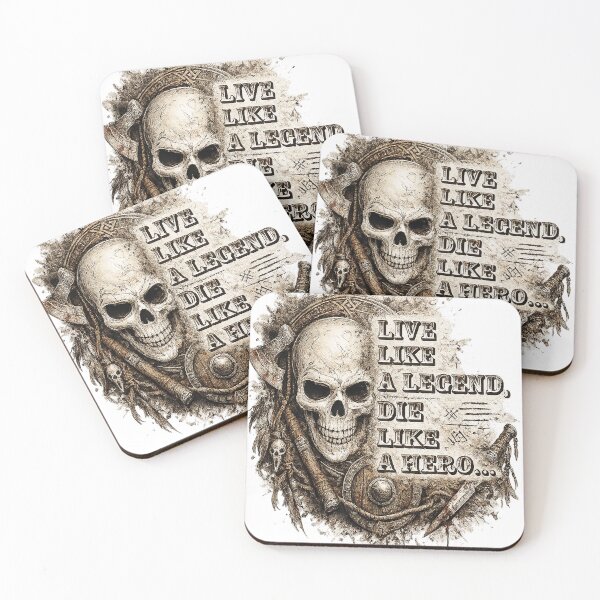 Item preview, LIVE LIKE A LEGEND, DIE LIKE A HERO (Heathen design) designed and sold by Alchemy Forge.