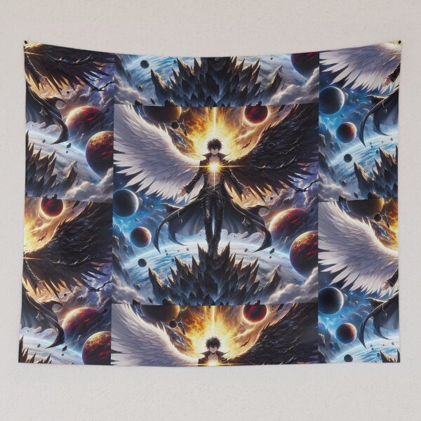 Item preview, Cosmic Duality: The Ascended Half Angel Half Demon Anime Sovereign designed and sold by MouradStudio.
