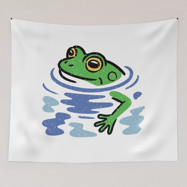 Item preview, Abstract Painterly Frog Design - Modern Pop Art Frog & Water Ripples. designed and sold by ArthousePromos.