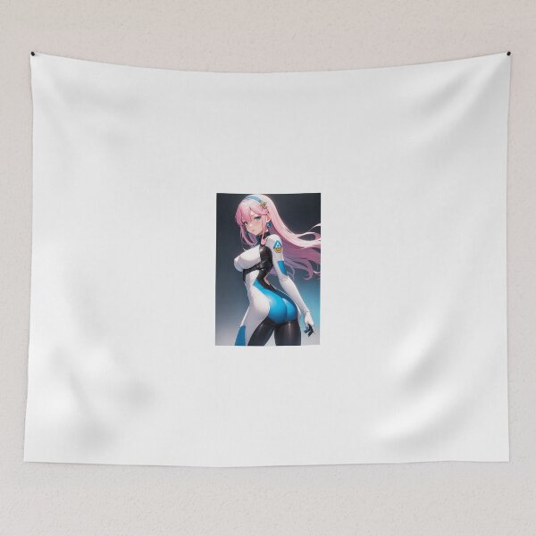 Item preview, Fukuzumi Komarako - Sci-Fi Anime Girl in Futuristic Pilot Bodysuit Art designed and sold by iloveanimechibi.