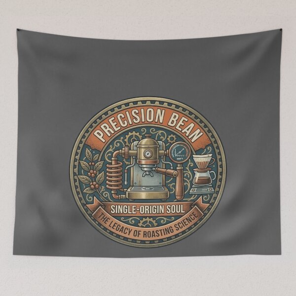 Item preview, Precision Bean: Single-Origin Soul & The Science of Roasting Retro Badge designed and sold by FarDesign.